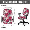 Hobbspring Polyester Office Chair Cover Set 2pcs Blooming Flowers Stretchable