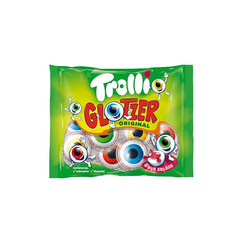 Trolli Glotzer Original I Gummy Eye-Balls with Liquid Sour Fruit