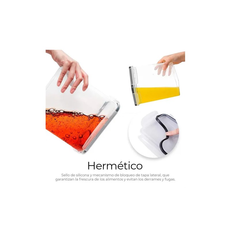 D Contenedor Hermético Transparente Raganet Hg070, H