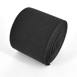 1 Roll Flat Elastic Cord 1.5-Inch Wide by 3-Yard Double-Side Twill Elastic Band(#3 Black)