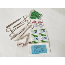 TM Basic Surgical Suture Kit, First Aid Set, Emergency Kit, Trauma Survival Pack