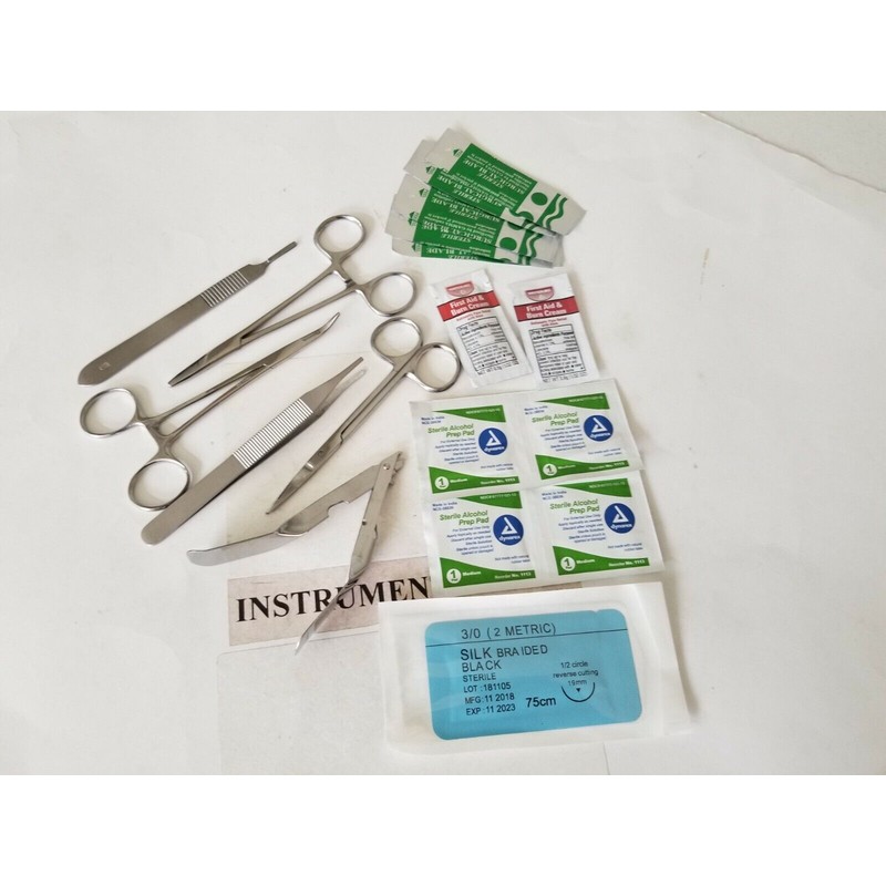 TM Basic Surgical Suture Kit, First Aid Set, Emergency Kit,