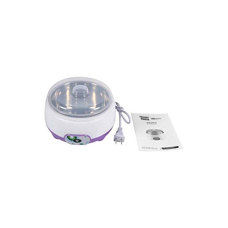 Yoghourt Machine, with Transparent Lid Stainless Steel Liner Yogurt Maker