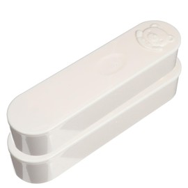 VILLFUL Portable Cotton Swab Organizers 2 Pack Cartoon Bear Shape Boxes Pp Material for Travel Makeup and Jewelry Storage