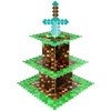 AEEGO Pixel Game Style Cupcake Stand, Three-Tier Cupcake Stand, Premium