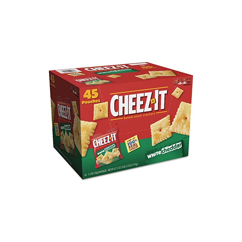 Cheez-It White Cheddar Crackers Snack Packs (1.5 Ounce pouches, 45