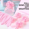 8 Pack Pull Bows for Gift Wrapping (6 Inch, Pink)