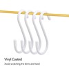 Tingheng Vinyl Coated S Hooks for Hanging 4 Inch White