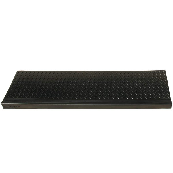 Rubber-Cal 10-104-014-6pk Diamond-Plate 10" x 36"-6 Pack Commercial Step Mats, Black
