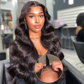 BELIANA 28 Inch Glueless Wigs Human Hair pre plucked Pre Cut Wear and Go Wig 180 Density 5x5 Hd Lace Closure Wigs Human Hair Body Wave Hd Lace Front Wigs for Women Frontal Wigs