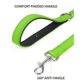 Taglory Reflective Dog Lead with Soft Padded Handle and Metal Hook, Robust Dog Lead for Small Medium Large Dogs, 1.2 m, 1.8 m
