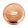 Prisha India Craft Steel Copper Dessert Plate, Halwa Plate Dish