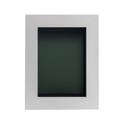 CountryArtHouse 8x12 White Shadow Box Frame with A 1 3/4" Usable Depth Includes Hunter Green Acid-Free Backing, UV Resistant Acrylic, & Hanging Hardware