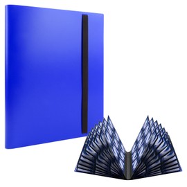 RISVOWO Scrapbook for Cards, 360 Card Capacity Trading Cards Album, Transparent Trading Card Folder, Scrapbook Cards for YuGiOh, Match Attax, Ninjago etc. (Blue)