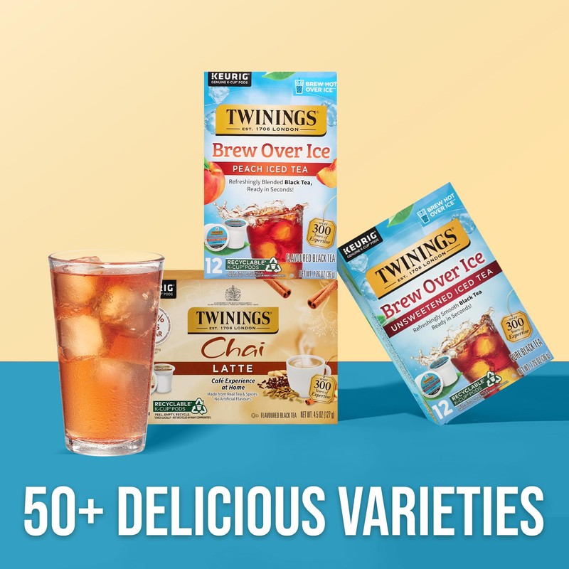 Twinings Brew Over Ice Unsweetened Peach Black Iced Tea 72