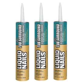 LIQUID NAILS LN-715 Tub Surround and Shower Adhesive (Low VOC) (10-Ounce) (1, Тhrее Pаck)