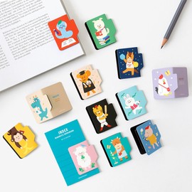 Zodiac sign magnetic bookmark 12-piece set animal index bookmark lucky gift / 십이지신 마그네틱 북마크 12종 세트 동물 인덱스 책갈피 행운 선물