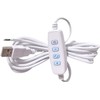 Junfamilee 1Pc White DC5V USB LED Dimmer Cable -Extension with