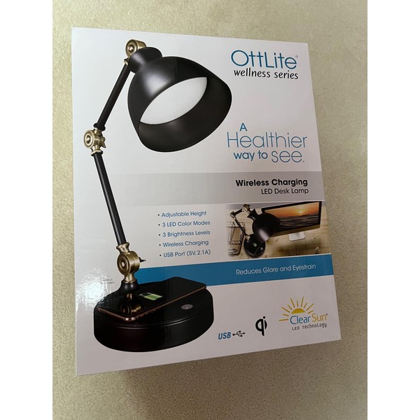 GOOFY TURTLE Wellness LED Desk Lamp with Wireless Charging, Adjustable