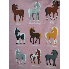 John Deere Girls’ T Shirt 2T  new “Horse Breeds” NWT Pink