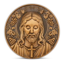 Christian Coin - Inspirational John 3:16 Medallion Featuring Jesus for Faith, Baptism, and Spiritual Encouragement (Single Coin)