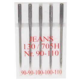 BIG-SAM 20 Nähmaschinennadeln für Jersey, Leder, Stretch und Jeans | 5 Nadeln je Sorte | Flachkolben | für Haushaltsnähmaschinen