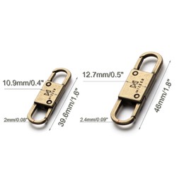 Mizeer 2 Size Zipper Clip Theft Deterrent - Anti Theft Zipper Clips Keep The Zipper Closed - Zipper Locks for Backpacks, Purses 4pcs Bronze