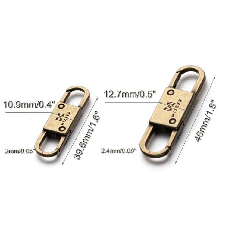 Mizeer 2 Size Zipper Clip Theft Deterrent - Anti Theft