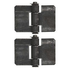 Aramox Bisagras de Soldadura para Puerta, 2 Piezas, 106 x 75 x 5 mm, Bisagras de Tope Metálicas para Remolque, Color Negro