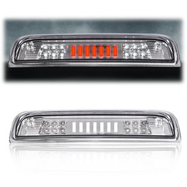 GRAND ORANGE LED 3rd Brake Light Compatible with 2014-2020 Chevy Silverado GMC sierra 1500 2500HD 3500HD (Fit Model with Cargo Light) Clear Lens Chrome Housing