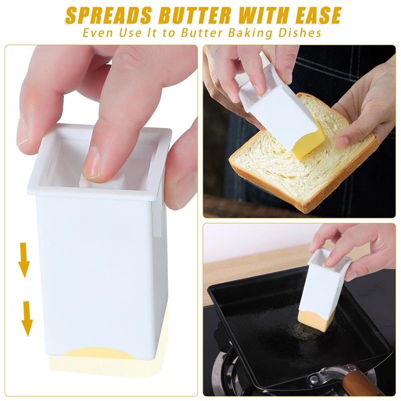 Atvkov 2 Pack Butter Spreader Corn Cob Holder, Plastic Butter