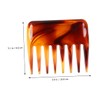 PACKOVE 2Pcs Tooth Combs Retro Wide Tooth Hairdressing Combs for