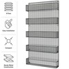Spice Rack Organizer - Space-Saving Wall-Mount 5-Tier Wire Shelves for
