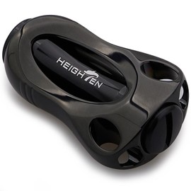 HEIGHTEN 0.9 inch (22 mm) Reel Handle Knob, 0.3 oz (8.8 g), For Shimano Type A (Daiwa Type S) Aurora Series (All Black) (841)