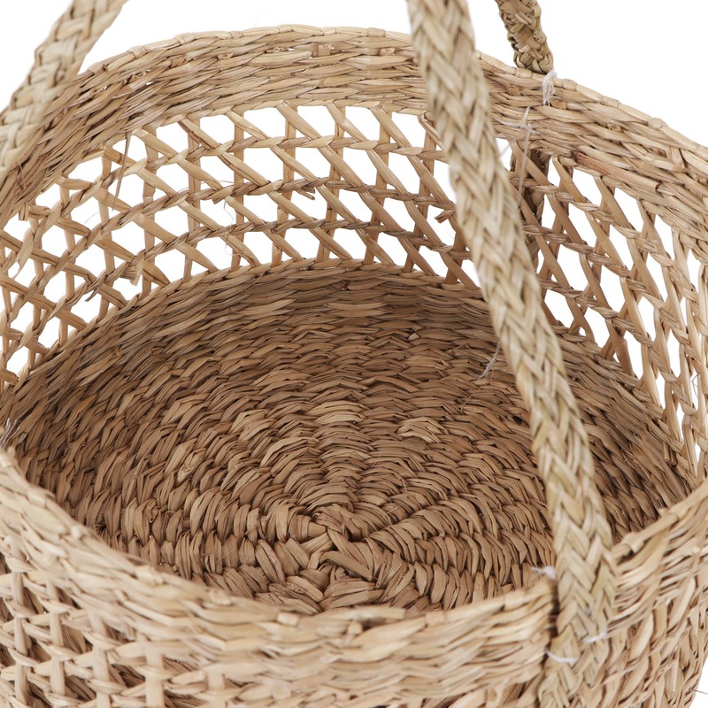 Hanging Fruit Basket Rattan 3 Tiers Multifunctional Foldable Elegant Style
