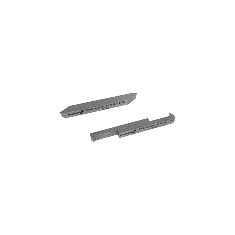 PAULIMOT 55+60° 8mm HSS Thread Lathe Tool Set for Internal