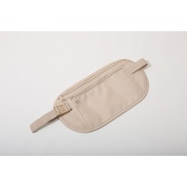 yuandnn Money Belt, Passport Holder Secure Hidden Travel Wallet with RFID Blocking, Adjustable Undercover Fanny Pack with 2 Pockets for Men Women (Khaki)