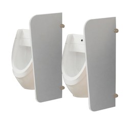 Public Toilet Partition for Men's Restroom PVC sheet Material Semi-arc shape with Bathroom Partition Hardware Durability for School/Shopping malls/Public Places35.43x15.74x0.63 inch 1PCS