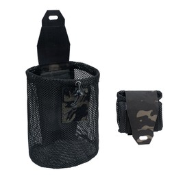 IDOGEAR Tactical Molle Dump Pouch Foldable Mag-Net Drawstring Recycle Pouch Recovery Tool Pack for Molle Belt Tactical Vest Backpack (Multi-camo Black)