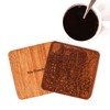 San Francisco Map Coaster, Set Of 4, Sapele Wooden Coaster