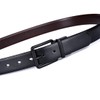 Beltox Men's Genuine Leather Reversible Belt 1.25" Rotate Black Buckle