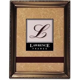 Lawrence Frames Bead Border Design, 3.5x5, Satin Gold