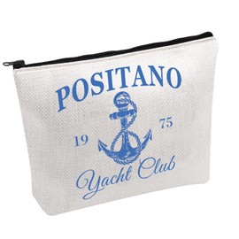 Amalfi Coast Cosmetic Bag Positano Yacht Club 1975 Cosmetic Bag Italy Positano Makeup Bag Italy Sailing Gift, Positano Yacht B