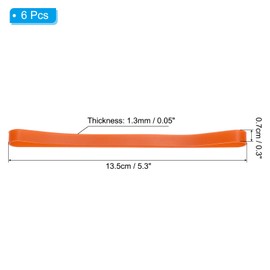 PATIKIL Towel Bands, 6 Pack Elastic Towel Clips Cruise Essentials Windproof Silicone Beach Towel Straps for Beach Pool Cruise Chairs, Orange