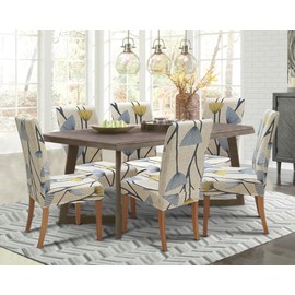 SPRINGRICO Chair Covers for Dining Room 6 Pack, Stretch Dining Chair Cover, Washable Spandex Kitchen Parsons Chair Slipcovers, Removable Seat Protector for Home or Party (6 Pack, Floral Bloom)