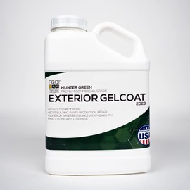 FGCI - 1 Gallon Marine Grade Gel Coat for Boat Building, RV Gel Coat, Restoration, Carbon Fiber Gel Coat, Fiberglass Repair, Patching, and Repair kit (Hunter Green)