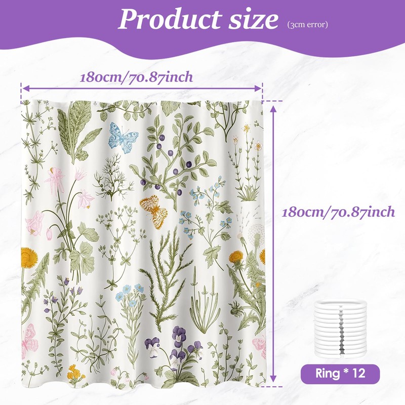 Shower Curtain Polyester Shower Curtains Hotel Bathroom Shower Curtain Washable
