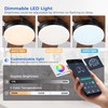 Ceiling Fans with RGB Lights -48” Brown Flush Mount Ceiling