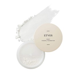 ETVOS Night Mineral Foundation, 0.2 oz (5 g), Makeup Foundation, Face Powder, Glossy Skin, Absorbs Sebum, Prevents Crumbling, Sleep While Wearing (Brush/Puff Sold Separately)
