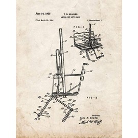 Aerial Ski Lift Chair Patent Print Old Look (24" x 36") M14661